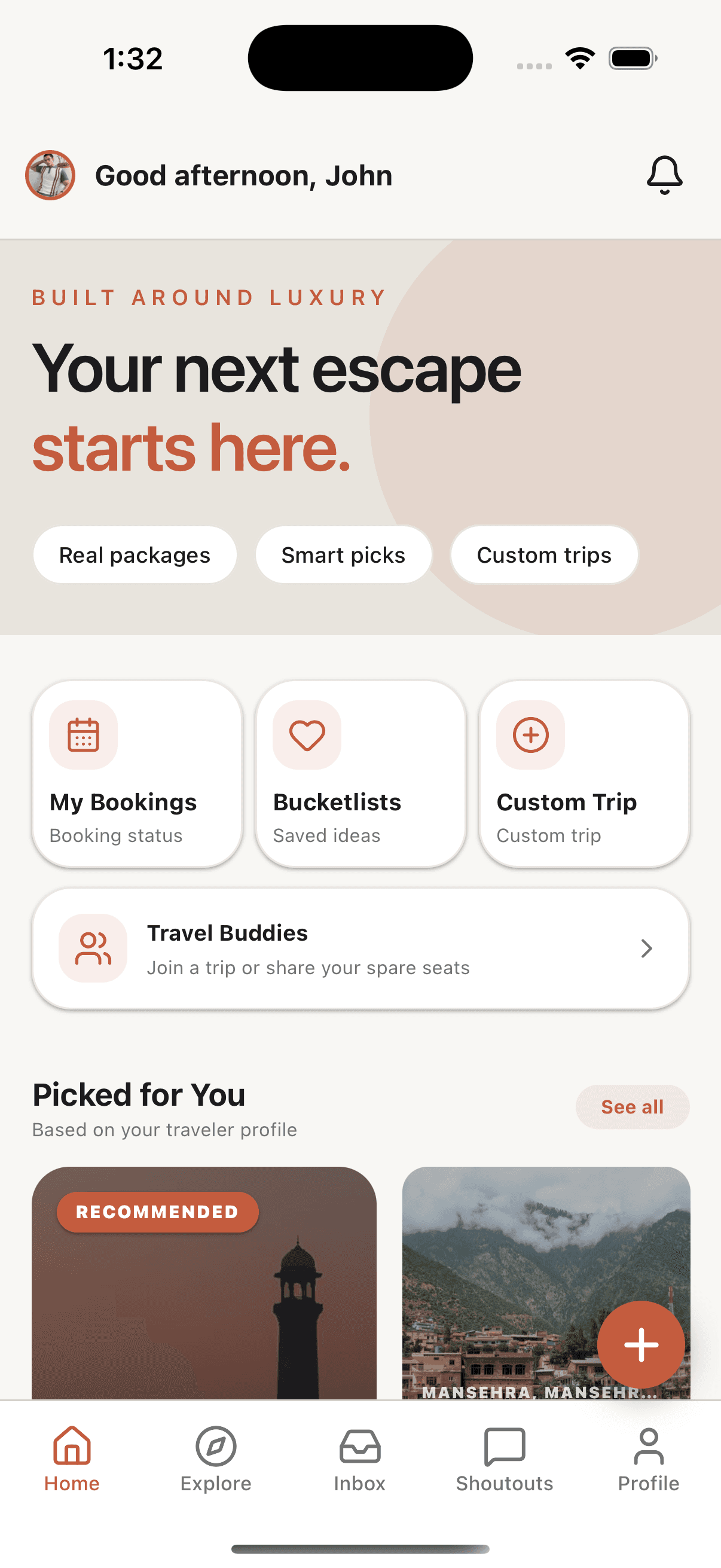 Wonderlist home screen